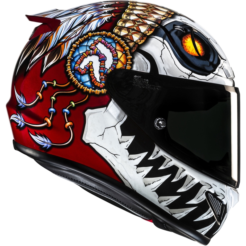 HJC RPHA 12 Skully MC1 integralna motociklistička kaciga bijelo-crvena