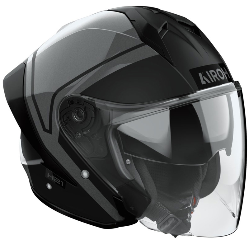 Otvorena motociklistička kaciga Airoh H21 Square mat-sjajna crno-siva
