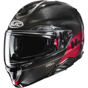 Preklopna motociklistička kaciga HJC RPHA 91 CARBON Elig MC1 crno-crvena