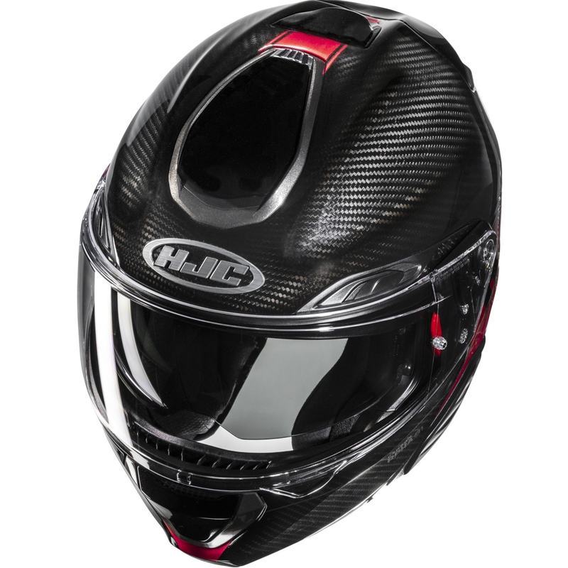 Preklopna motociklistička kaciga HJC RPHA 91 CARBON Elig MC1 crno-crvena