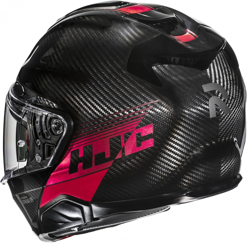 Preklopna motociklistička kaciga HJC RPHA 91 CARBON Elig MC1 crno-crvena