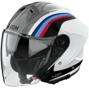 Airoh H21 Arrow otvorena motociklistička kaciga sjajno sivo-bijela