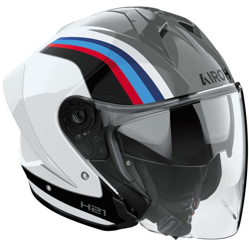 Airoh H21 Arrow otvorena motociklistička kaciga sjajno sivo-bijela