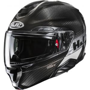 Preklopna motociklistička kaciga HJC RPHA 91 CARBON Elig MC5 crno-siva