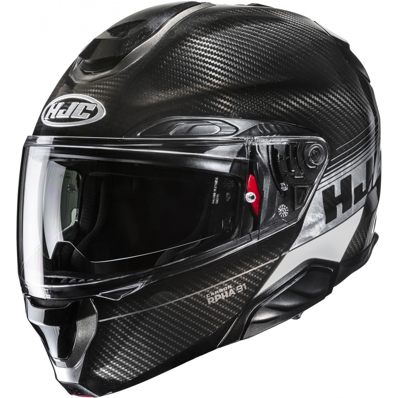Preklopna motociklistička kaciga HJC RPHA 91 CARBON Elig MC5 crno-siva