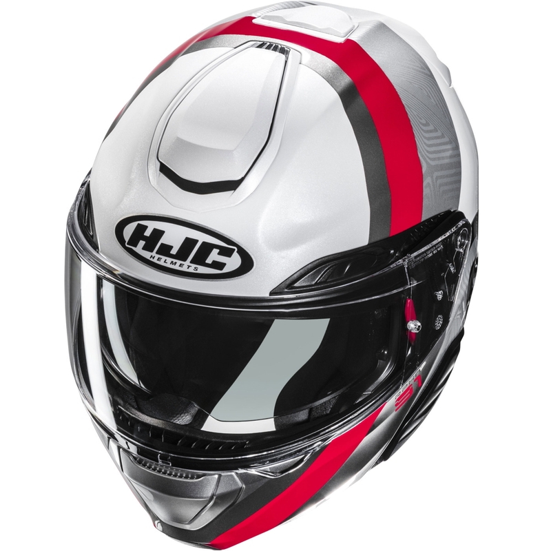 HJC RPHA 91 Fensh MC1 preklopna motociklistička kaciga bijelo-srebrno-crvena
