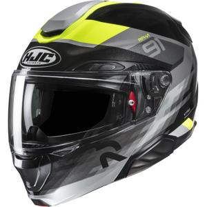 Preklopna motociklistička kaciga HJC RPHA 91 Madal MC3H crno-sivo-fluo žuta