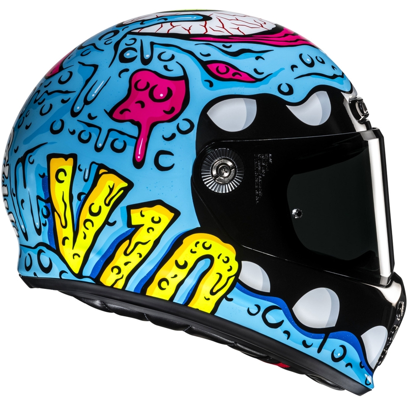 Integralna motociklistička kaciga HJC V10 Squeeze MC28 plavo-žuto-roza