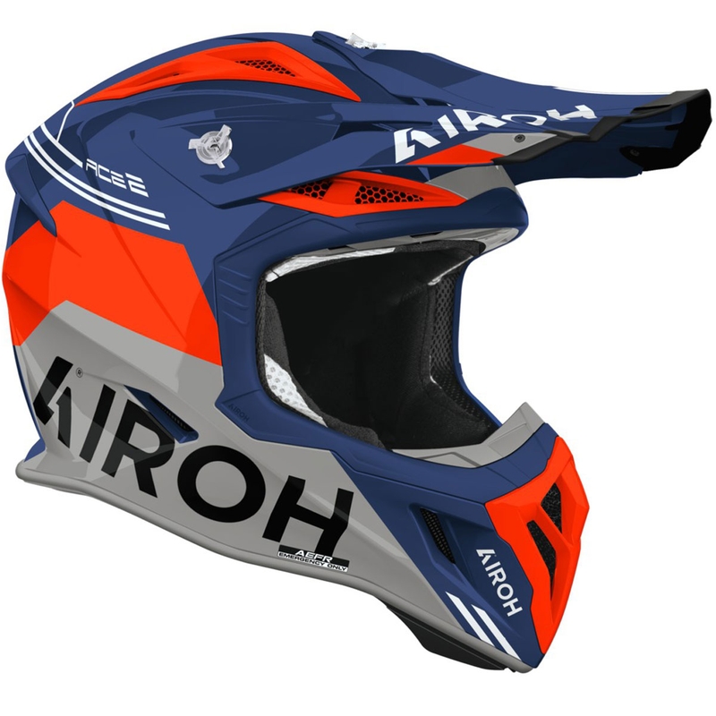 Airoh Aviator ACE 2 Fury motocross kaciga sjajna cijan-crvena