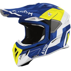 Airoh Aviator ACE 2 Shield motocross kaciga sjajna plavo-žuta