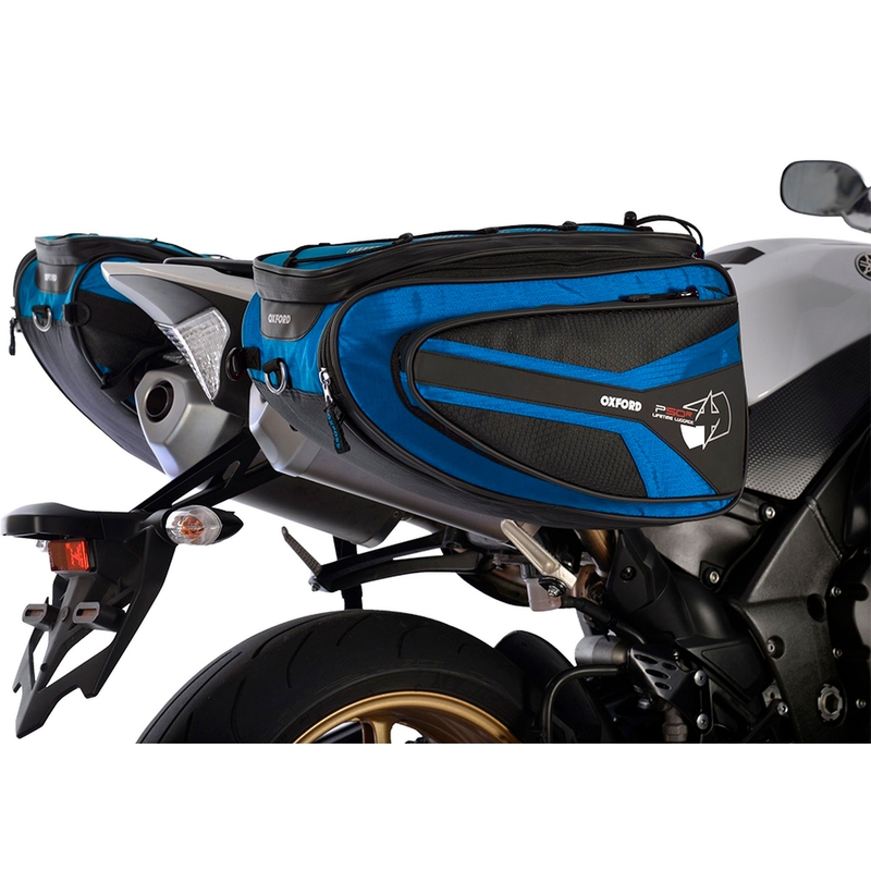 Bočne torbe za motor Oxford P50R crno-plave