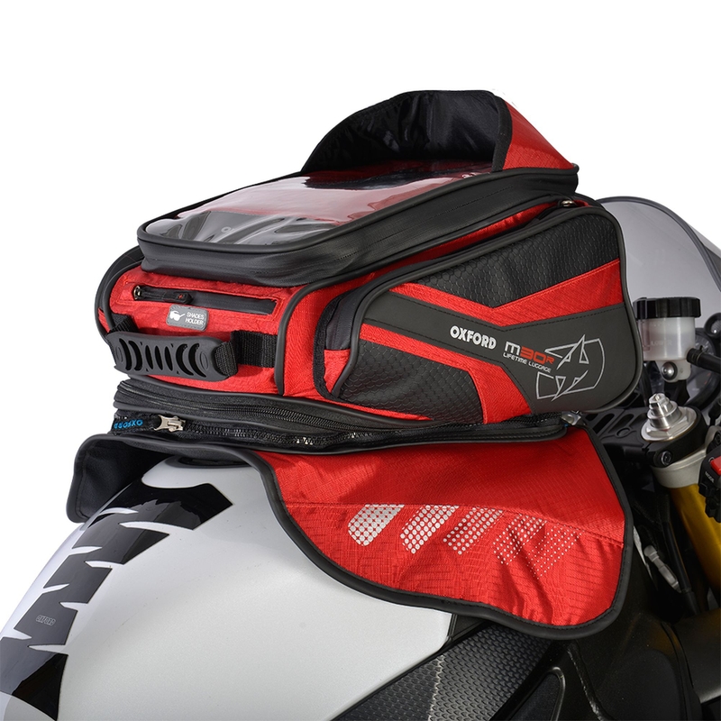 Torba za motor Oxford M30R crno-crvena