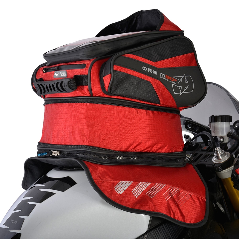 Torba za motor Oxford M30R crno-crvena