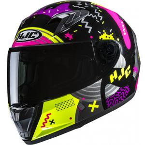 Dječja full-face motociklistička kaciga HJC Y10 Mika MC3H crno-roza