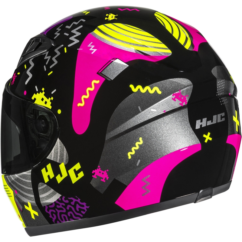 Dječja full-face motociklistička kaciga HJC Y10 Mika MC3H crno-roza