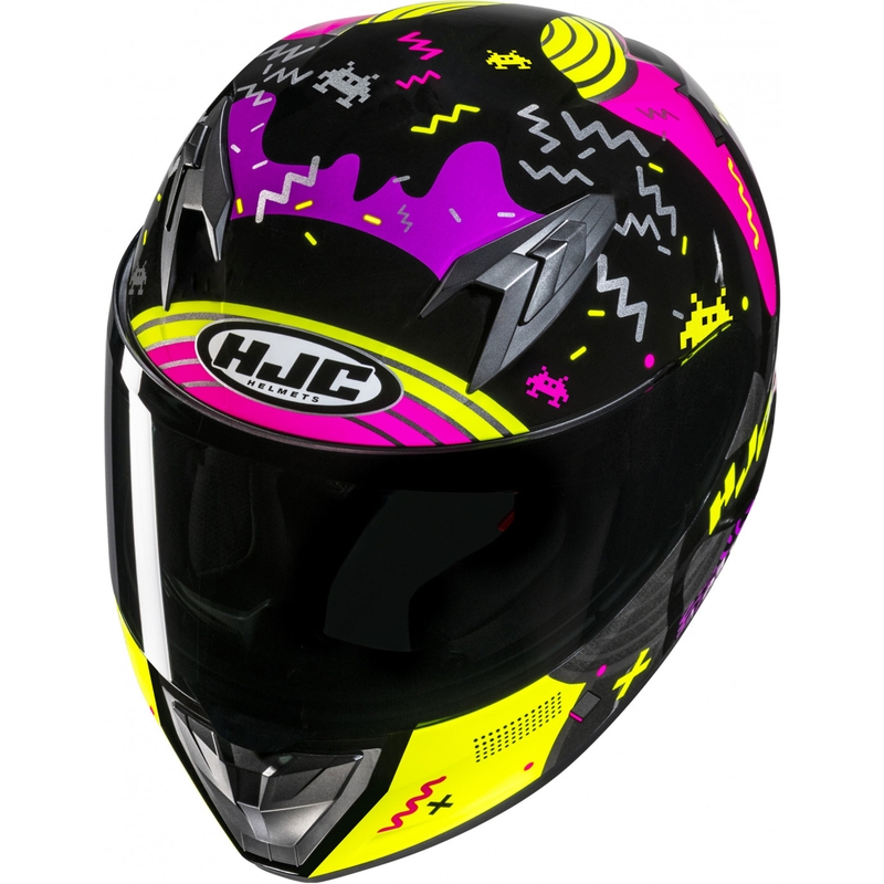 Dječja full-face motociklistička kaciga HJC Y10 Mika MC3H crno-roza