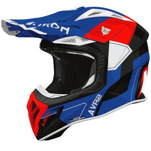 Motokros kaciga Airoh Aviator ACE 2 Shield sjajna plavo-crvena