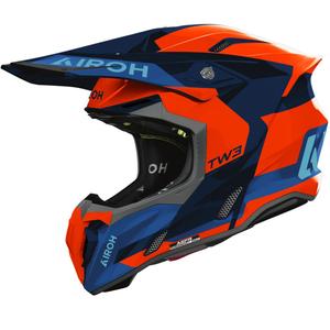 Motokros kaciga Airoh Twist 3 Fancy sjajna fluo narančasto-plava