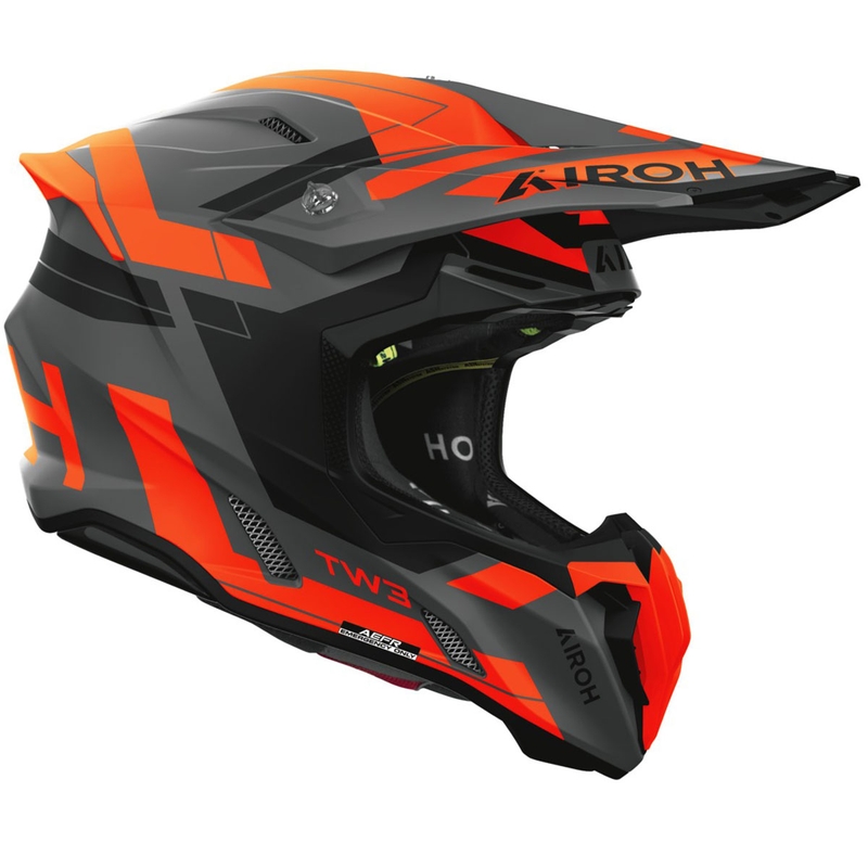 Motokros kaciga Airoh Twist 3 Dynasty mat fluo narančasta