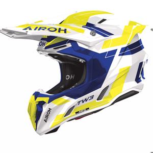 Airoh Twist 3 Dynasty motocross kaciga sjajna plavo-fluo žuta