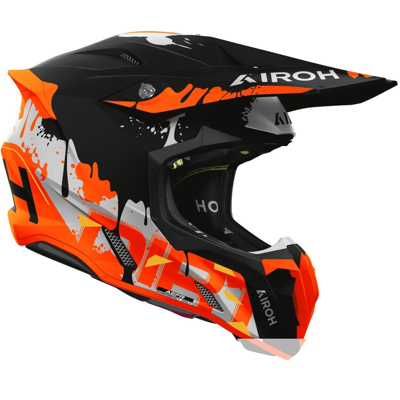 Motokrosová helma Airoh Twist 3 Dirt matná černo-oranžová