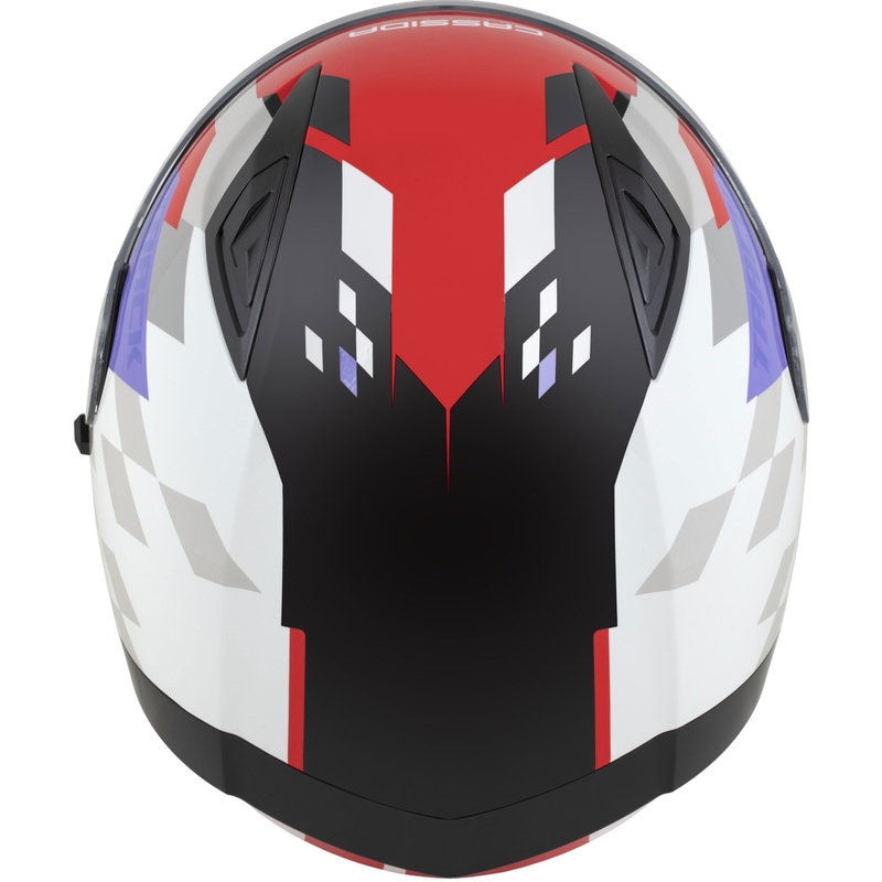 Cassida Orbit Track integralna motociklistička kaciga fluo crveno-bijelo-ljubičasto-crna