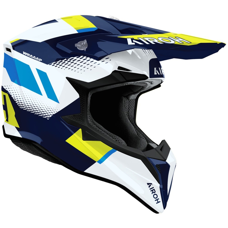 Airoh Wraaap Vision motocross kaciga sjajna žuto-plava