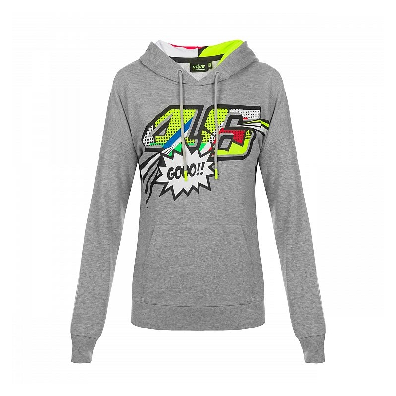 Ženski sweatshirt VR46 Valentino Rossi POP ART Fleece sivi