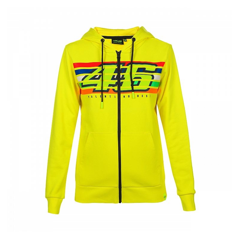 Ženski sweatshirt VR46 Valentino Rossi STRIPES Fleece žuta