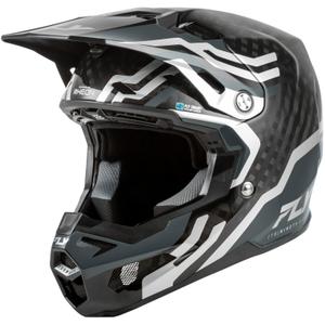FLY Racing Formula S Carbon Byte motocross kaciga karbonsko-siva-srebrna
