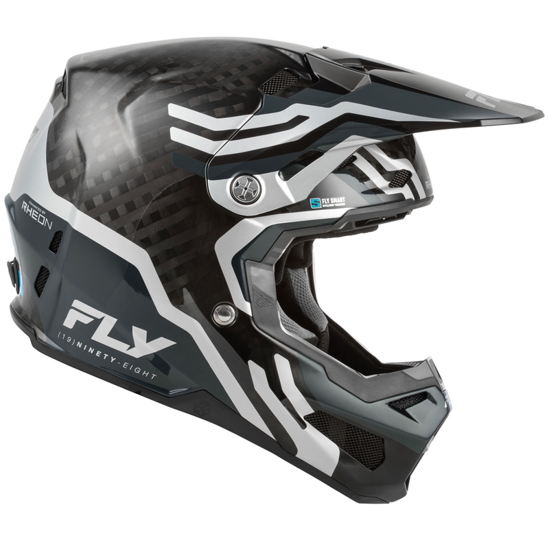 FLY Racing Formula S Carbon Byte motocross kaciga karbonsko-siva-srebrna