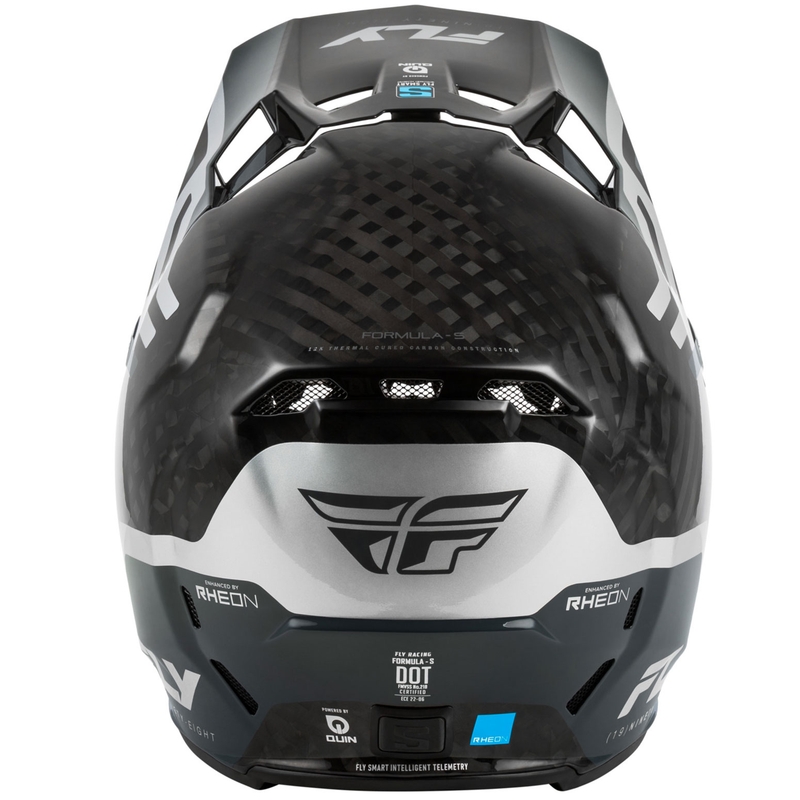 FLY Racing Formula S Carbon Byte motocross kaciga karbonsko-siva-srebrna