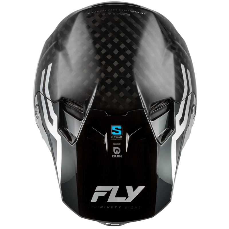 FLY Racing Formula S Carbon Byte motocross kaciga karbonsko-siva-srebrna