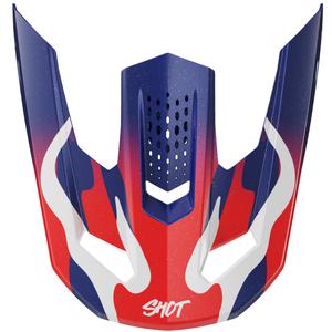 Vizir za kacige Shot Speed Beast biserno plavo-crvene boje