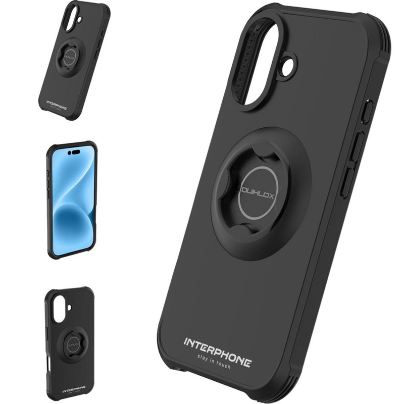 Interphone QUIKLOX Tetraforce - maskica za Apple iPhone 17, crna