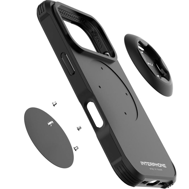 Interphone QUIKLOX Tetraforce - maskica za Apple iPhone 17 Pro, crna
