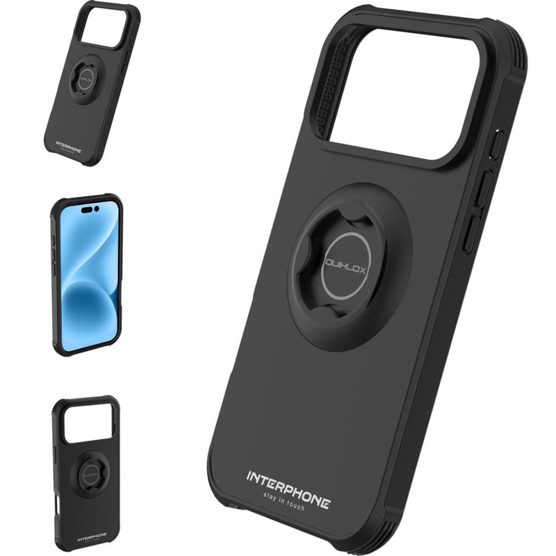 Interphone QUIKLOX Tetraforce - maskica za Apple iPhone 17 Pro, crna
