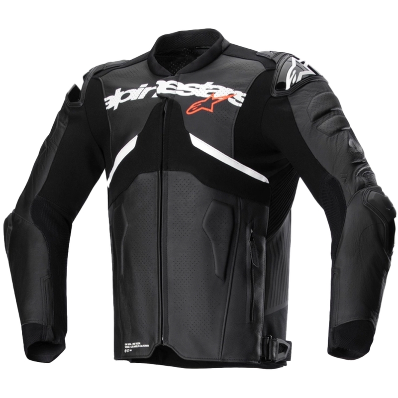 Alpinestars Atem 5 kožna motoristička jakna crno-bijela