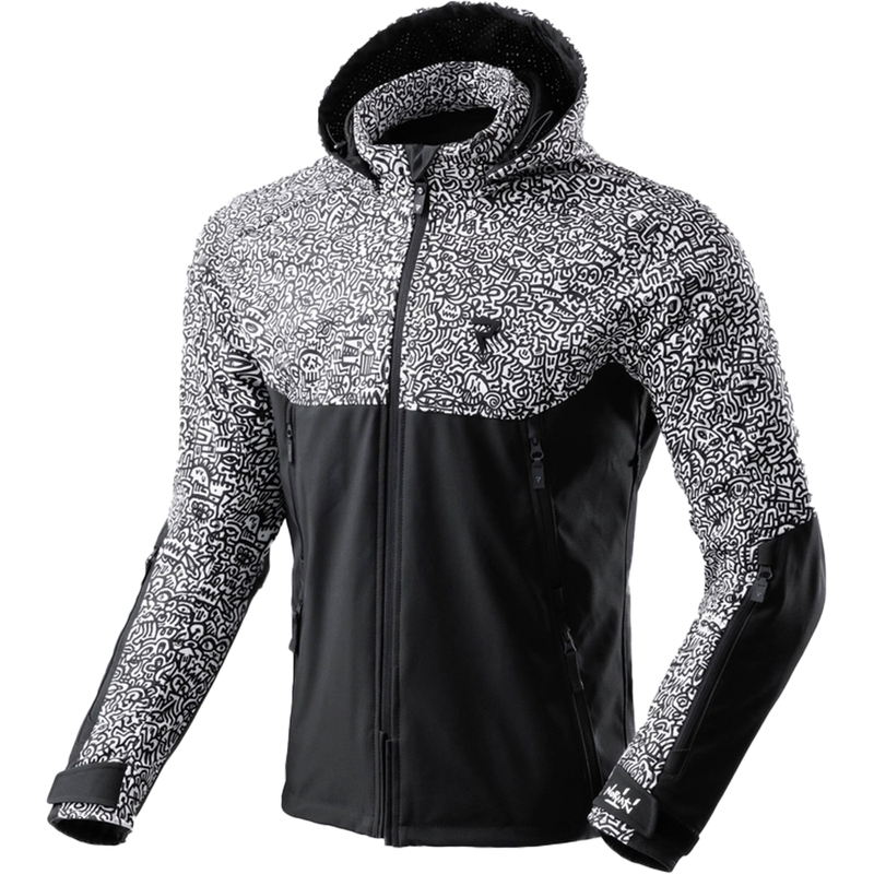Rebelhorn Slash Noriaki softshell motoristička jakna crno-bijela
