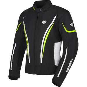 Ženska motoristička jakna RSA Wasp crno-bijela-fluo žuta