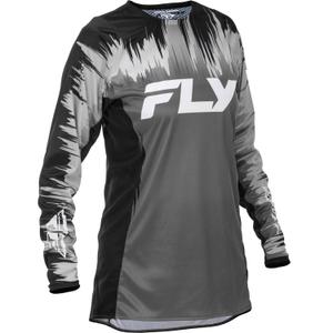 Ženski motokros dres FLY Racing Lite crno-sivo-bijeli