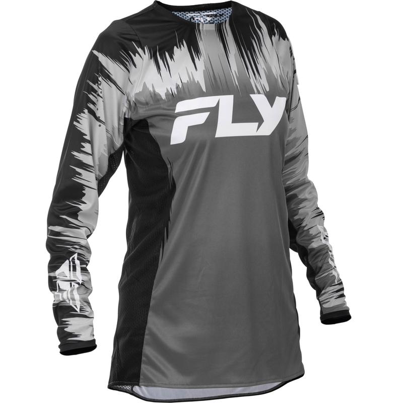 Ženski motokros dres FLY Racing Lite crno-sivo-bijeli