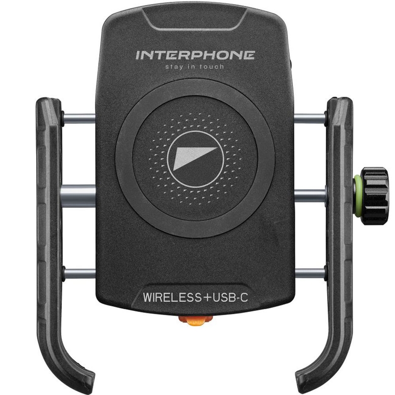Interphone Crab držač za telefon s bežičnim punjenjem i USB-C crne boje