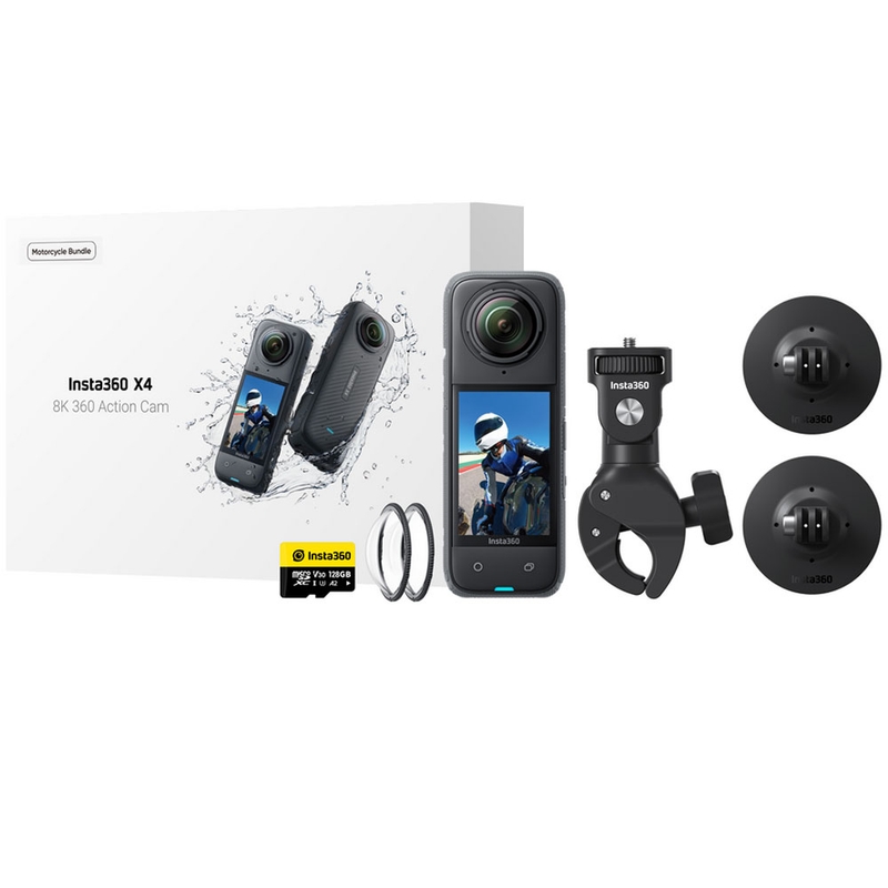 Insta360 X4 paket za motociklističku akcijsku kameru, crna