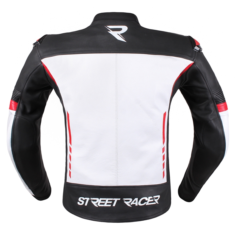 Motociklistička jakna Street Racer Bexter crno-bijelo-crvena rasprodaja