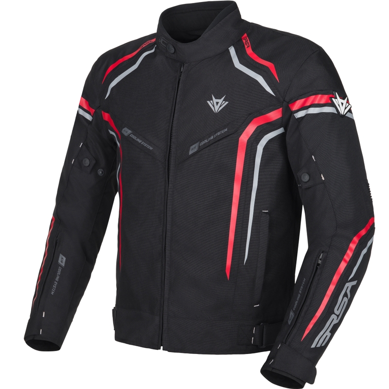 RSA Compact 2 motociklistička jakna crno-sivo-crvena