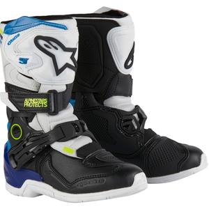 Alpinestars Tech 3S dječje motociklističke čizme bijelo-crno-plave