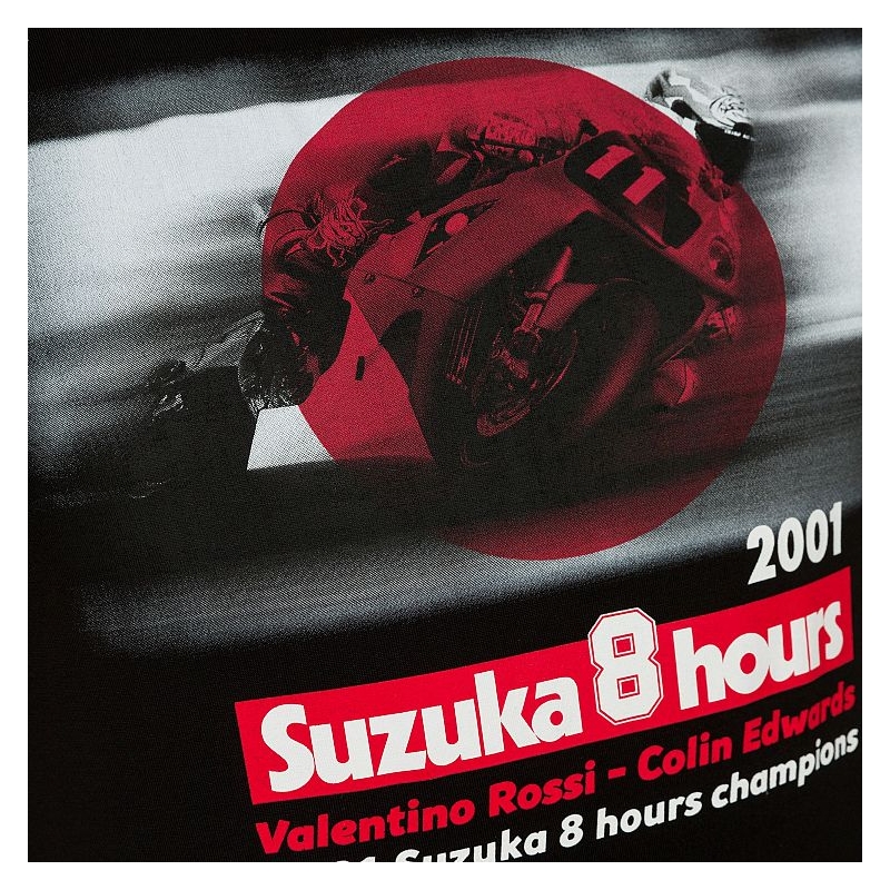 Majica kratkih rukava VR46 Valentino Rossi SUZUKA 8 SATI crna