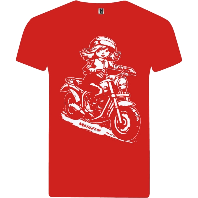 MotoZem majica za djevojčice - Biker crvena