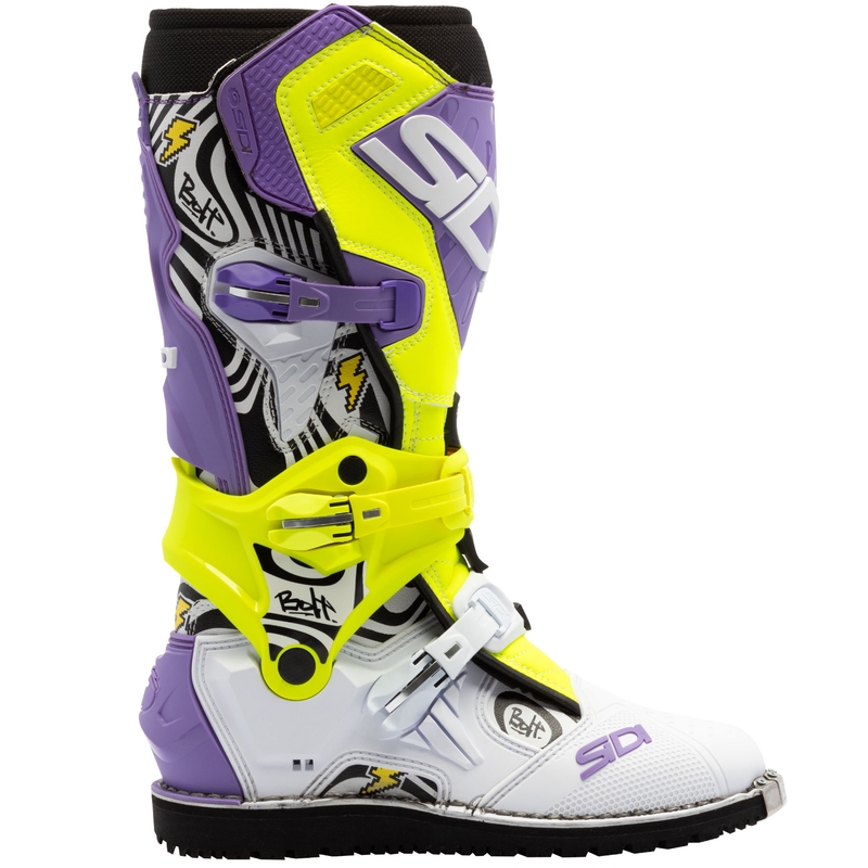Motociklističke čizme SiDi Crossair HD End BB002 ljubičasto-žuto-bijele